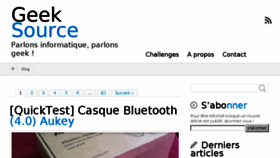 What Geeksource.fr website looked like in 2017 (6 years ago)