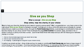 What Giveasyoushop.com website looked like in 2017 (8 years ago)