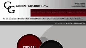What Gishen.co.za website looked like in 2017 (6 years ago)