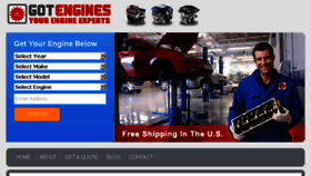 What Gotengines.com website looked like in 2017 (6 years ago)
