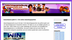 What Geburtstagssprueche.org website looked like in 2017 (6 years ago)