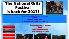 What Gritsfest.com website looked like in 2017 (6 years ago)