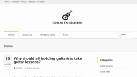 What Guitartabmaestro.com website looked like in 2017 (6 years ago)