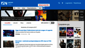 What Gamesnews.pl website looked like in 2017 (6 years ago)