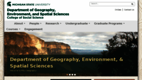 What Geo.msu.edu website looked like in 2017 (6 years ago)