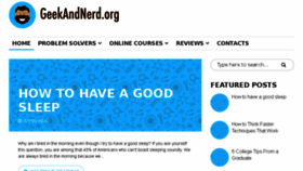 What Geekandnerd.org website looked like in 2017 (6 years ago)