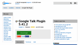 What Google-talk-plugin.updatestar.com website looked like in 2017 (6 years ago)