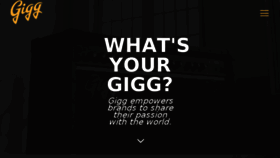 What Gigg.com website looked like in 2017 (6 years ago)