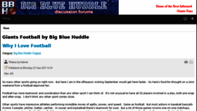 What Giantsfans.net website looked like in 2017 (8 years ago)