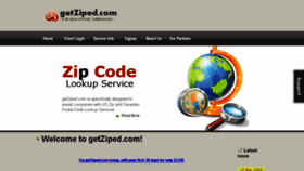 What Getziped.com website looked like in 2017 (6 years ago)
