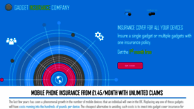 What Gadgetinsurance.company website looked like in 2017 (6 years ago)