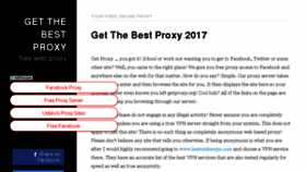 What Getproxy.org website looked like in 2017 (6 years ago)