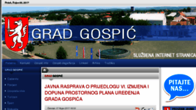 What Gospic.hr website looked like in 2017 (6 years ago)