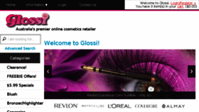 What Glossi.com.au website looked like in 2017 (6 years ago)