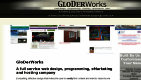 What Gloderworks.com website looked like in 2017 (6 years ago)
