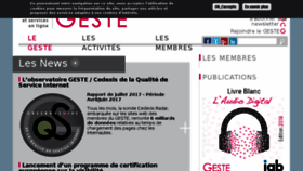 What Geste.fr website looked like in 2017 (6 years ago)