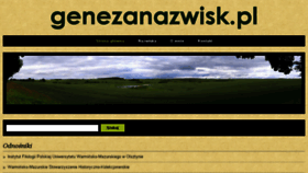 What Genezanazwisk.pl website looked like in 2017 (6 years ago)