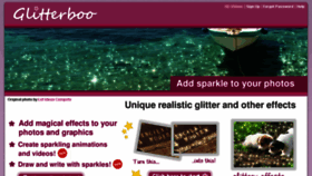 What Glitterboo.com website looked like in 2017 (7 years ago)
