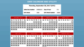 What Gnsscalendar.com website looked like in 2017 (6 years ago)
