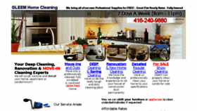 What Gleemhomecleaning.com website looked like in 2017 (6 years ago)