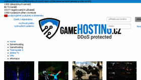 What Gamehosting.cz website looked like in 2017 (6 years ago)