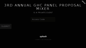 What Ghcpanelmixer.splashthat.com website looked like in 2017 (6 years ago)