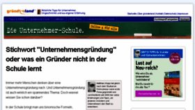 What Gruenderland.de website looked like in 2017 (6 years ago)