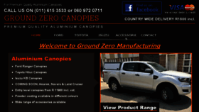 What Groundzerocanopies.co.za website looked like in 2017 (6 years ago)
