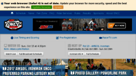 What Gnccracing.com website looked like in 2017 (6 years ago)