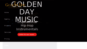 What Goldendaymusic.com website looked like in 2017 (6 years ago)