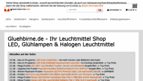 What Gluehbirne.de website looked like in 2017 (6 years ago)
