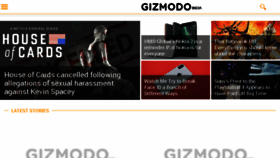 What Gizmodo.in website looked like in 2017 (6 years ago)