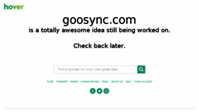 What Goosync.com website looked like in 2017 (6 years ago)