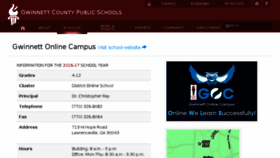 What Gwinnettonlinecampus.com website looked like in 2017 (6 years ago)
