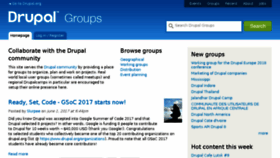 What Groups.drupal.org website looked like in 2017 (6 years ago)