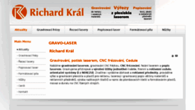 What Gravo-laser.cz website looked like in 2017 (6 years ago)