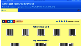 What Generatorkodowkreskowych.pl website looked like in 2017 (6 years ago)
