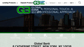 What Globalbankny.com website looked like in 2018 (6 years ago)