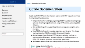 What Guzzlephp.org website looked like in 2018 (7 years ago)