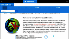 What Gksection.com website looked like in 2018 (6 years ago)