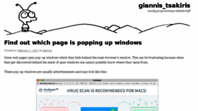 What Giannistsakiris.com website looked like in 2018 (6 years ago)