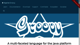What Groovy-lang.org website looked like in 2018 (6 years ago)
