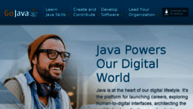 What Go.java website looked like in 2018 (6 years ago)