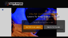 What Guitarmasterymethod.com website looked like in 2018 (6 years ago)
