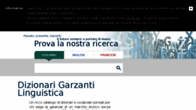 What Garzantilinguistica.it website looked like in 2018 (6 years ago)