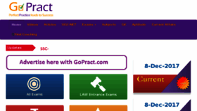 What Gopract.com website looked like in 2018 (6 years ago)