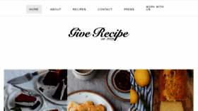 What Giverecipe.com website looked like in 2018 (6 years ago)