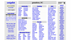 What Greensboro.craigslist.org website looked like in 2018 (6 years ago)