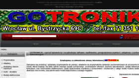 What Gotronik.pl website looked like in 2018 (6 years ago)
