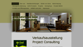What Grina.de website looked like in 2018 (6 years ago)